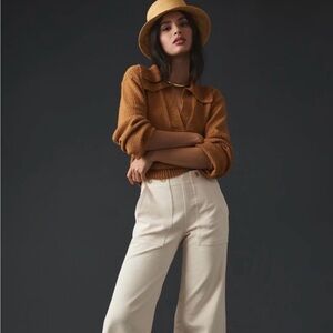 NWT Pilcro Anthropologie The Kit High-Rise Wide-Leg Utility Trouser